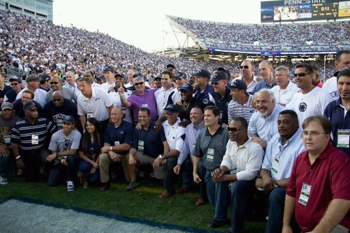 Penn State football team 25-year reunion photograph